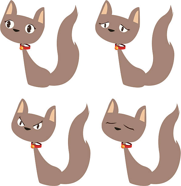 kitty - ilustración de arte vectorial