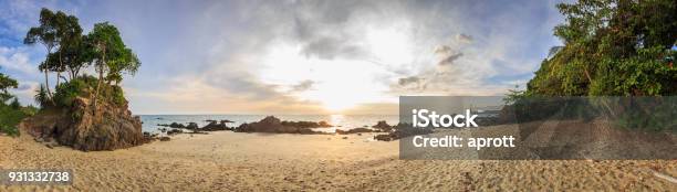 Panoramic Image Of Sunset At Beach At Koh Jum Island Thailand Stock Photo - Download Image Now