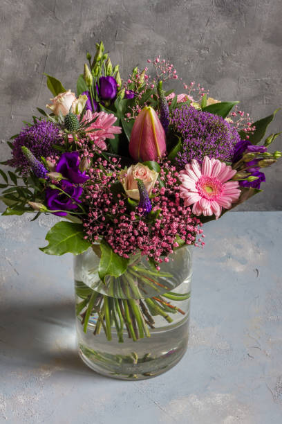 istock Purple and pink flowers bouquet. 931333130