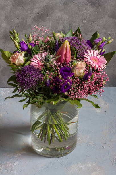 istock Purple and pink flowers bouquet. 931333226