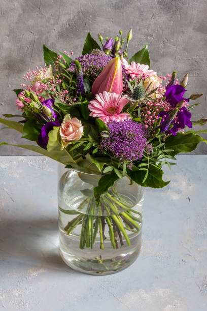 istock Purple and pink flowers bouquet. 931333264