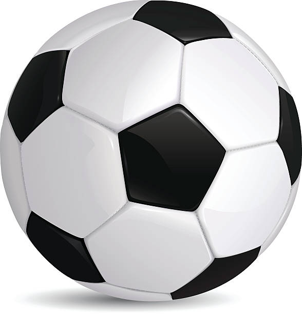 fußball ball - isolated leisure games three dimensional three dimensional shape stock-grafiken, -clipart, -cartoons und -symbole