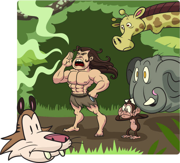 Tarzan Yelling Stock Illustration - Download Image Now - Tarzan - Fictional  Character, Animal Wildlife, Animals In The Wild - iStock