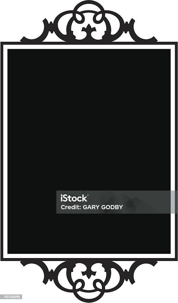 panel 12-29b vectorized panel-frame Black Border stock vector
