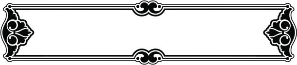 illustrations, cliparts, dessins animés et icônes de étiquette panel4 - victorian style frame flourishes scroll shape