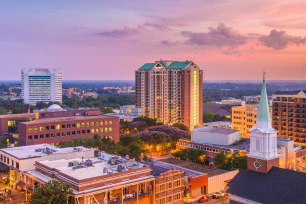 Tallahassee, Florida, USA Skyline Tallahassee, Florida, USA downtown skyline. tallahassee stock pictures, royalty-free photos & images