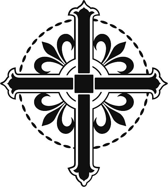 stockillustraties, clipart, cartoons en iconen met vector cross / crucifix - anglicaanse kerk