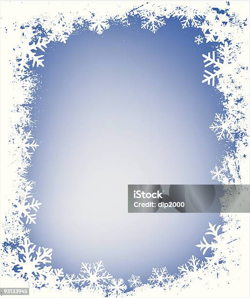 Grunge Frame Schneeflocken Stock Vektor Art und mehr Bilder von Bildhintergrund - Bildhintergrund, Design, Dezember