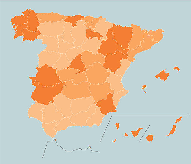 独立したスペインの地域 - スペイン点のイラスト素材／クリップアート素材／マンガ素材／アイコン素材