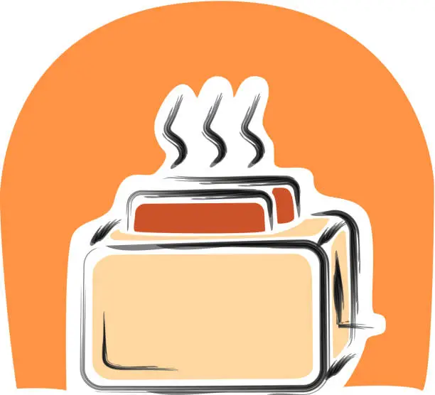 Vector illustration of Stylized toaster