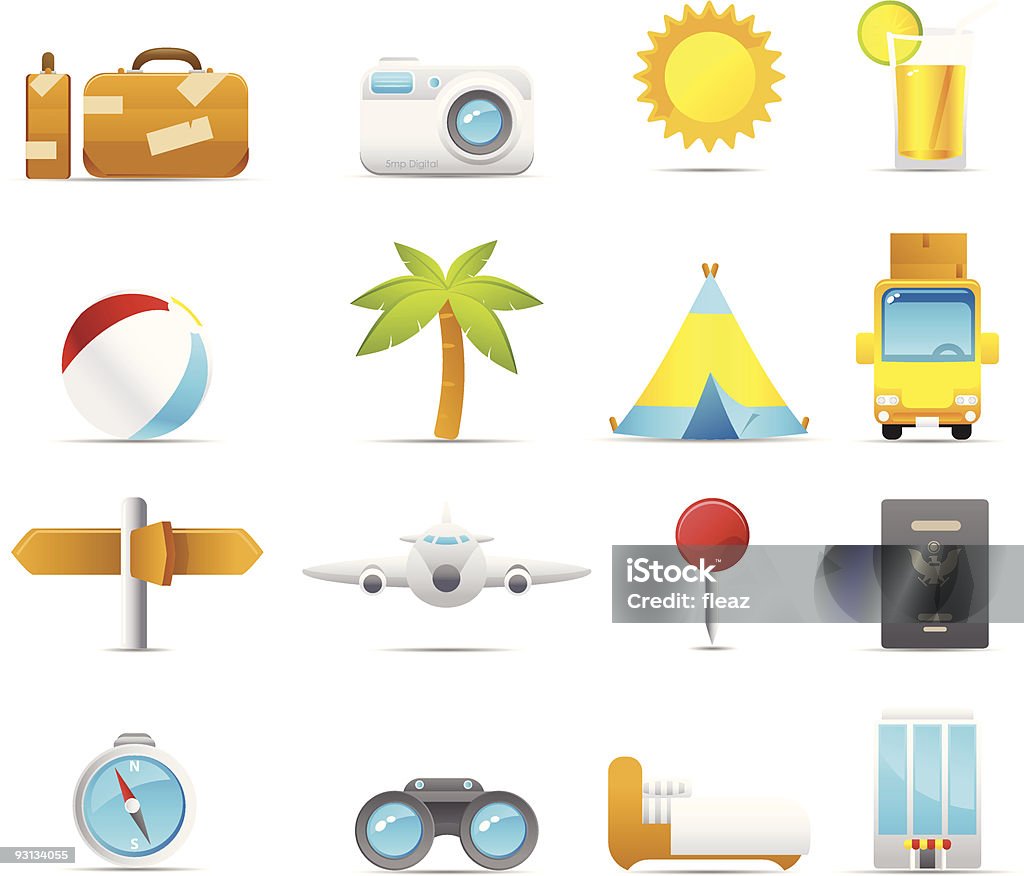 Nouve icon set : Vacances et voyage - clipart vectoriel de Appareil photo libre de droits