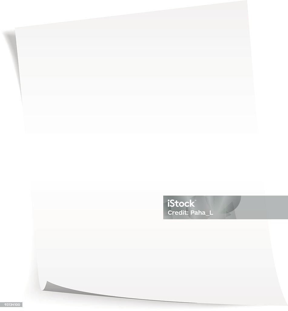 De papel - arte vectorial de Blanco - Color libre de derechos