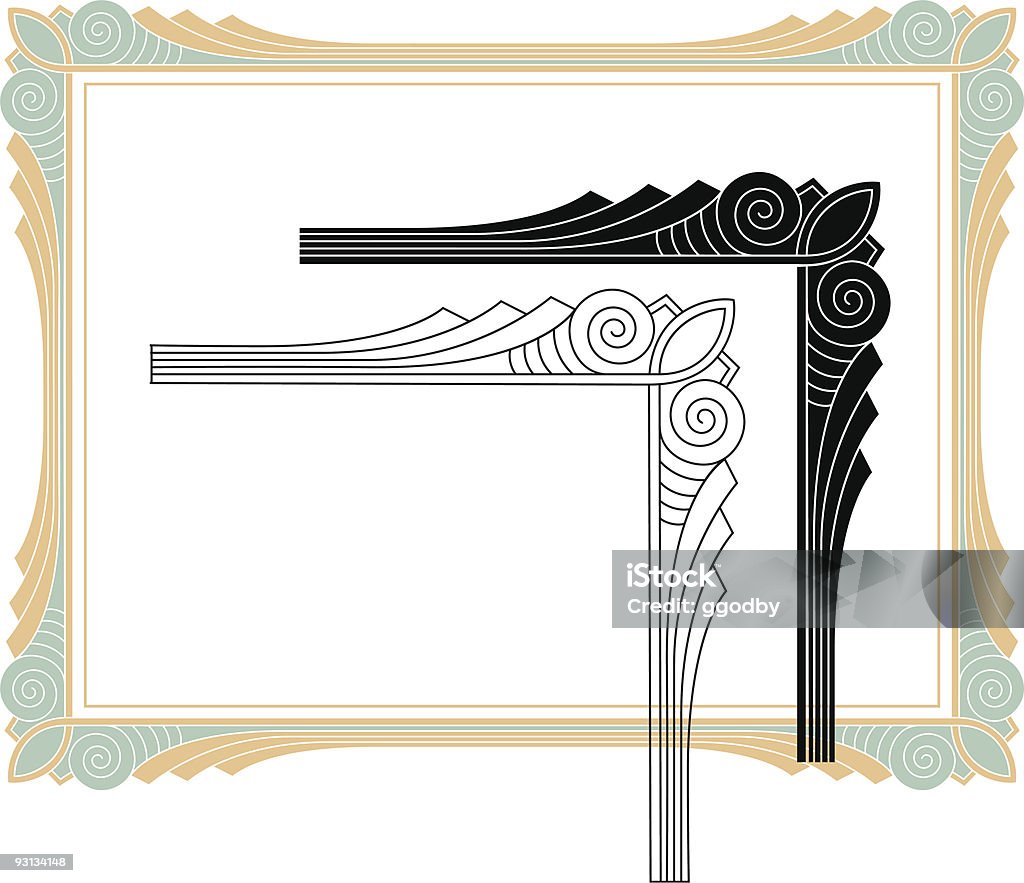 Déco angle-Illustration - clipart vectoriel de Bordure libre de droits