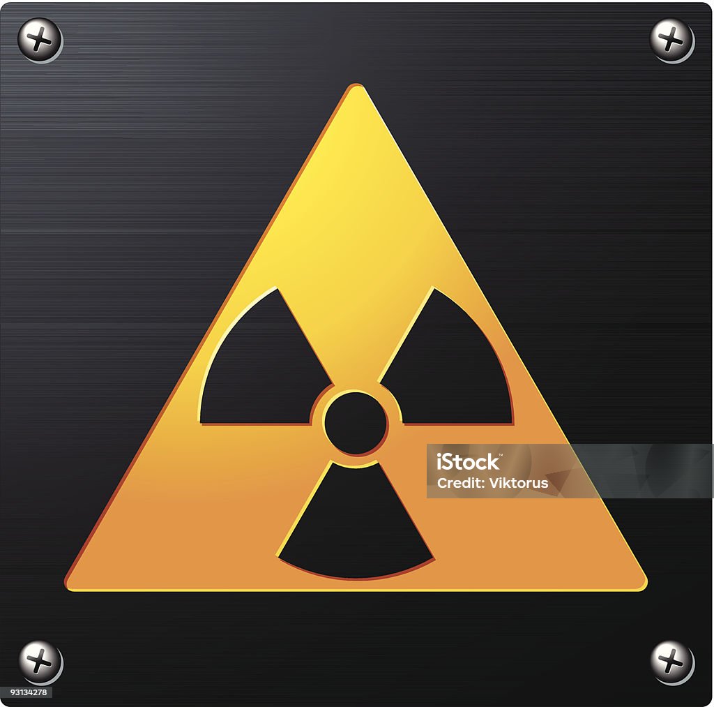 A radioactividade símbolo vetor - Vetor de Amarelo royalty-free