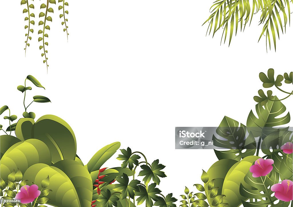 jungle border  Border - Frame stock vector