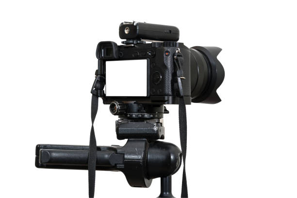 istock A Professional digital mirrorless camera on tripod on white background, Camera for photographer or Video, Live Streaming equipment concept, include clipping path 931348536