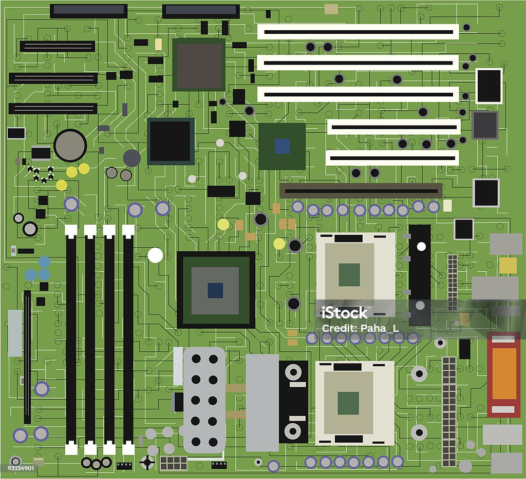 マザーボード - つながりのロイヤリティフリーベクトルアート