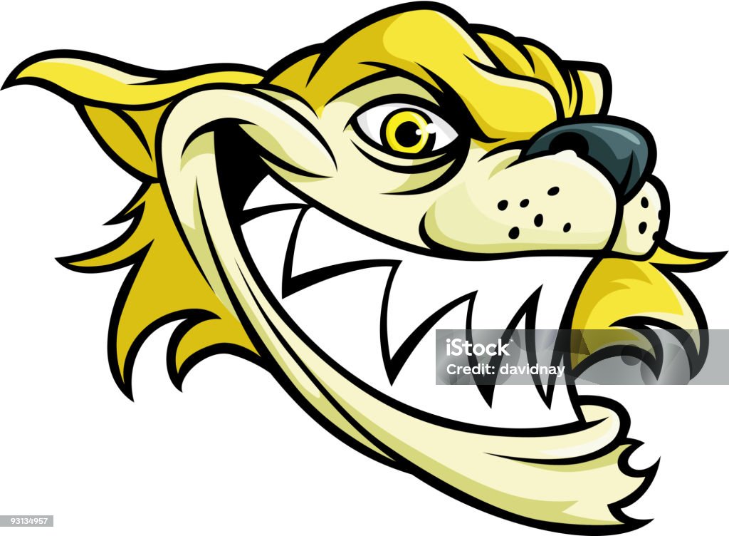 Crazy Cat Vector Illustration of a crazy cat mascot. Great for sports teams and school mascots. Aggression stock vector