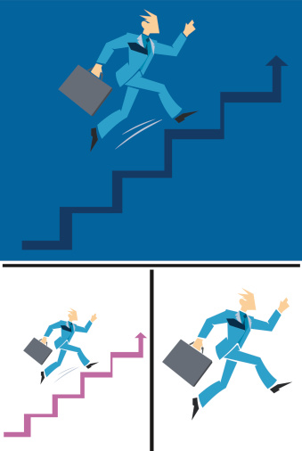Going Up Example Businessman Going Up Stock Illustration - Download Image Now - Adult ...
