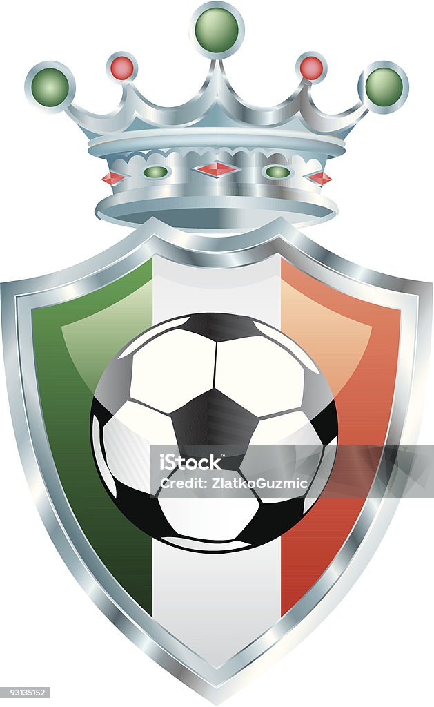 De futebol italiano - Vetor de Bandeira royalty-free