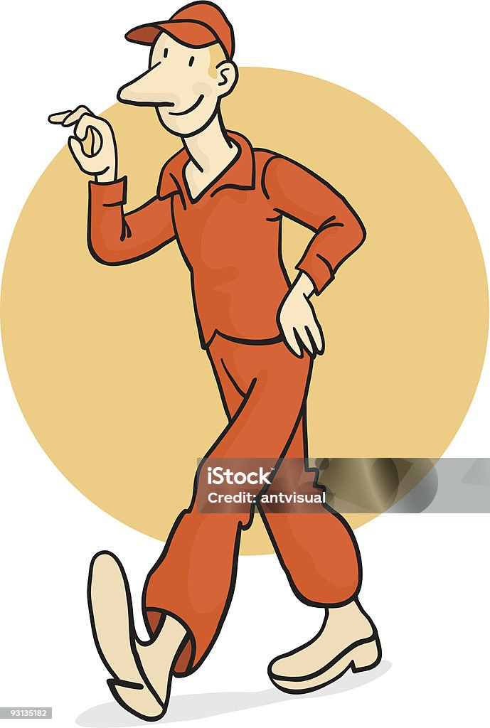 workman - arte vectorial de Adulto libre de derechos