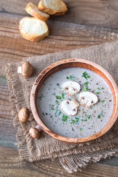 istock Portion of creamy mushroom soup 931353268