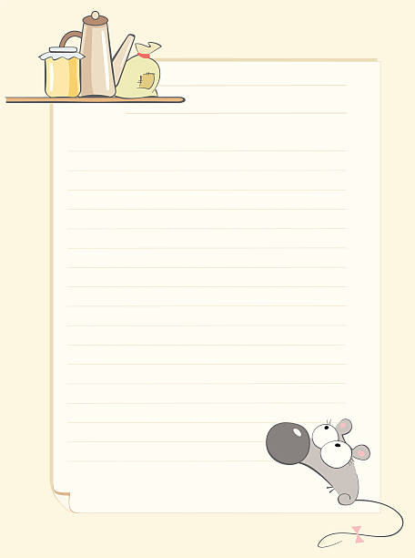 mouse recipes vector art illustration