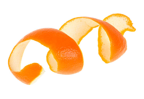 istock Skin of orange on a white background 931356872