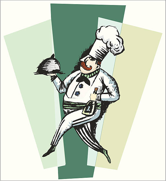 Cook vector art illustration