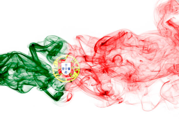Portugal flag smoke