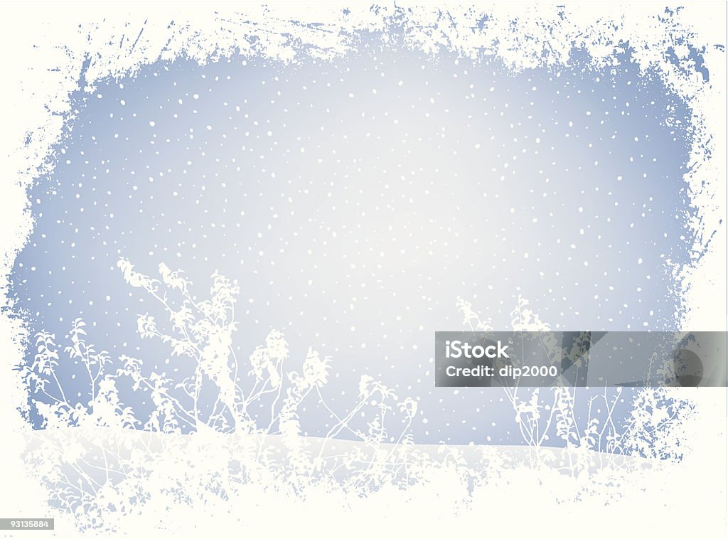 grunge paysage d'hiver - clipart vectoriel de Blanc libre de droits