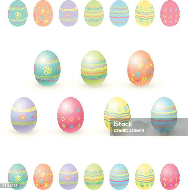 Ilustración de Huevos De Pascua y más Vectores Libres de Derechos de Artesanía - Artesanía, Color - Tipo de imagen, Decoración - Objeto