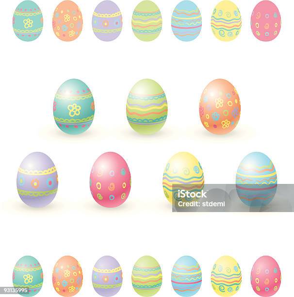 Пасхальные Яйцо — стоковая векторная графика и другие изображения на тему Без людей - Без людей, Векторная графика, Группа объектов