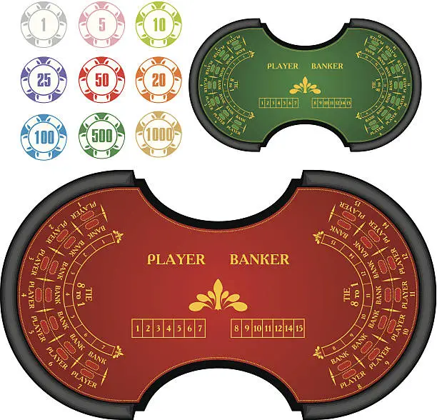 Vector illustration of big baccarat