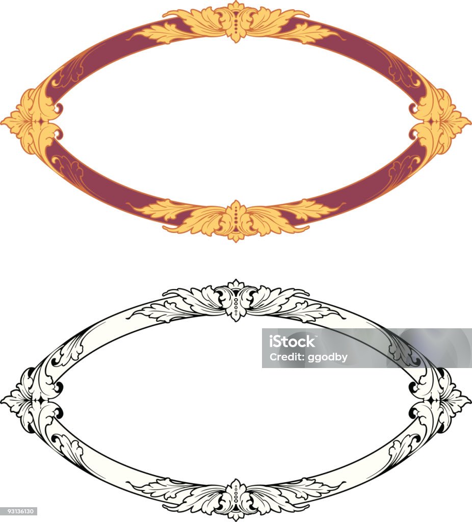 Oval Design (vector)  Art Nouveau stock vector