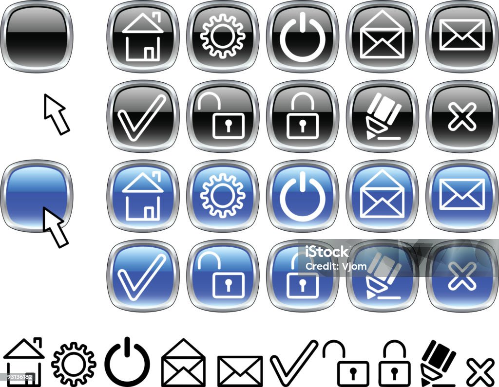 Set di icone web. - arte vettoriale royalty-free di Attrezzatura