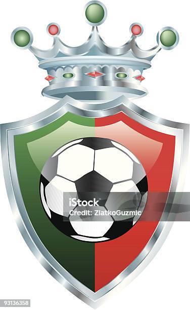 Portogallo Calcio - Immagini vettoriali stock e altre immagini di Argentato - Argentato, Argento, Badge