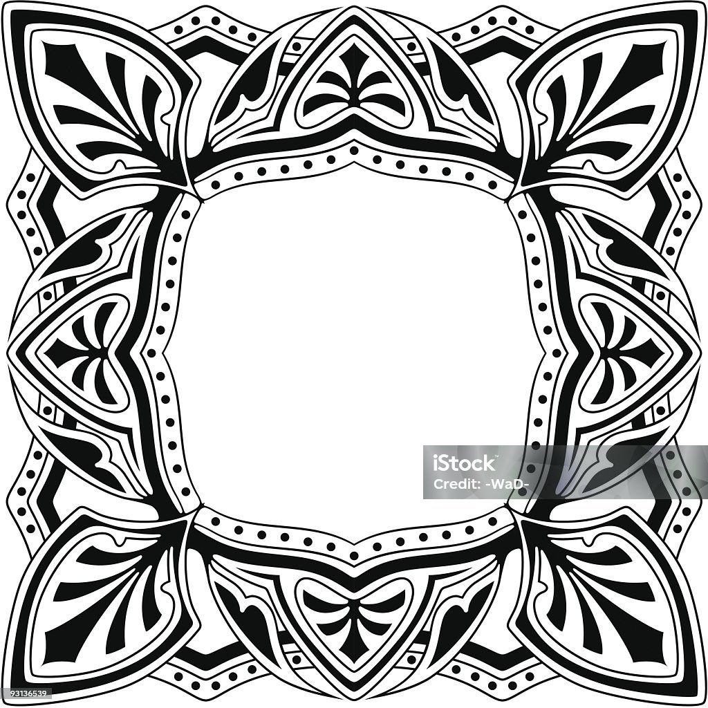 Frame com design Ornamentais - Royalty-free Clip Art arte vetorial