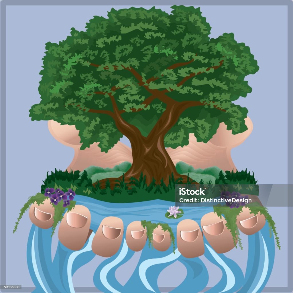 Troska ręce - Grafika wektorowa royalty-free (Drzewo)