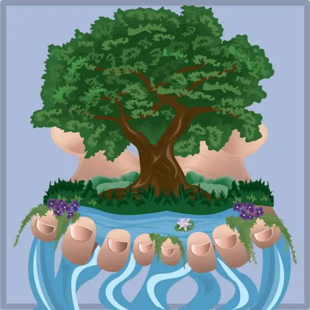 Vector illustration of Caring Hands