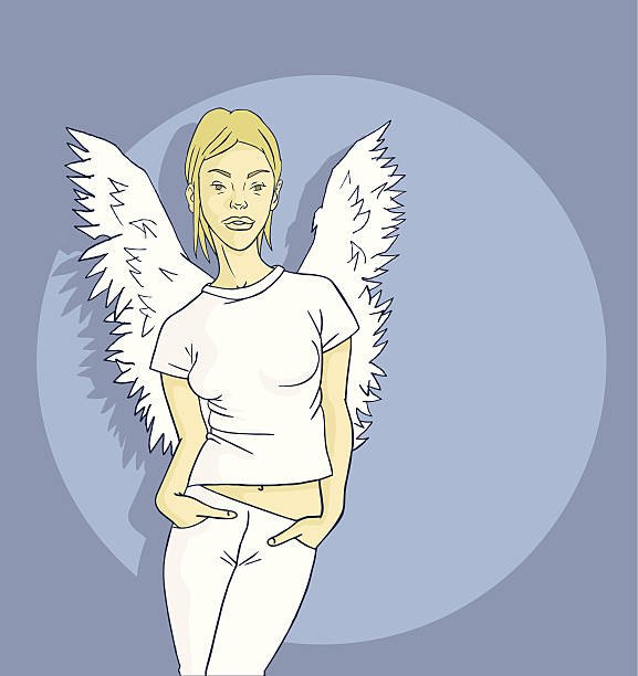 Angel vector art illustration