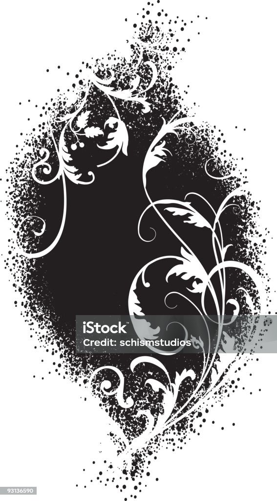 Wizjer kwiatowy - Grafika wektorowa royalty-free (Atrament)
