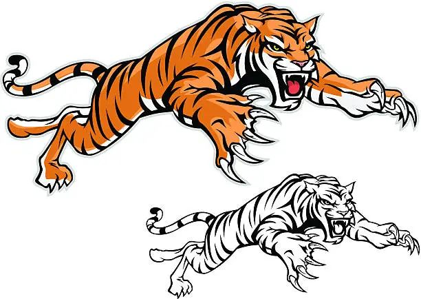 Vector illustration of Tiger Mascot