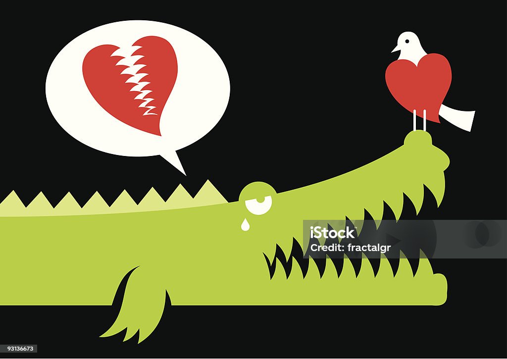 Alligator in love  Alligator stock vector