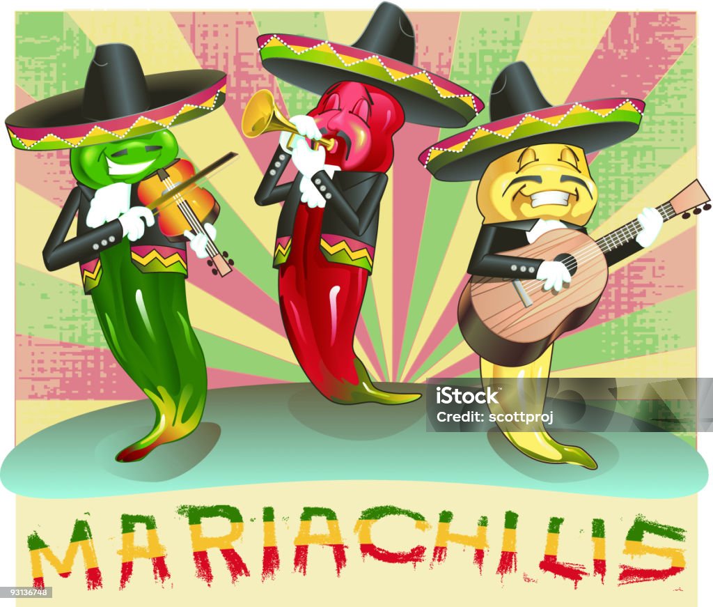 Mariachi-Mariachilis - Lizenzfrei Sombrero Vektorgrafik