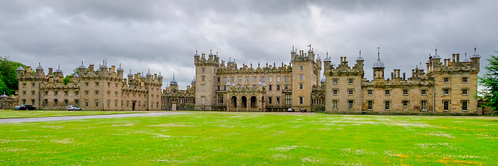 Floors Castle, a country house rather than a fortress, was built in the 1720s and embellished with turrets and battlements in the 19th century. It lies on the River Tweed in Roxburghshire, south-east Scotland, and is open to the public.