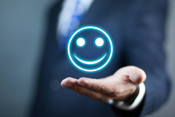 istock businessman touching smile in screen 931376076