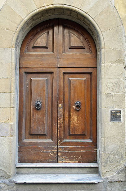 istock Classic wooden door 93137851