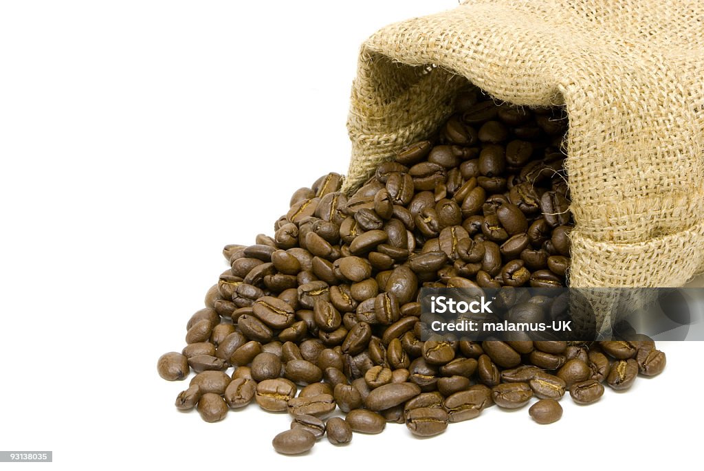 커피 원두와 삼베 색 - 로열티 프리 0명 스톡 사진