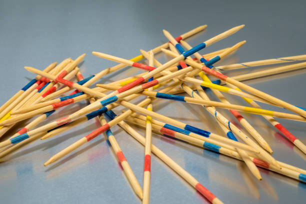 istock Close-Up Of Painted Sticks On Table 931380996